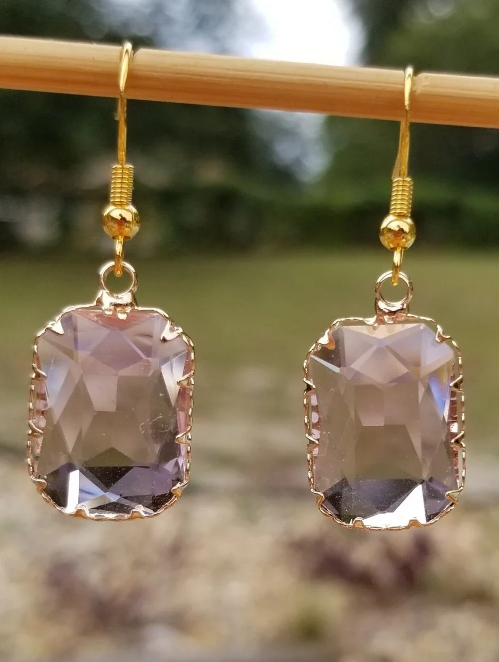 14k Gold Pink Tourmaline Dangle Earrings, Pink Tourmaline Jewelry, Pink Stones